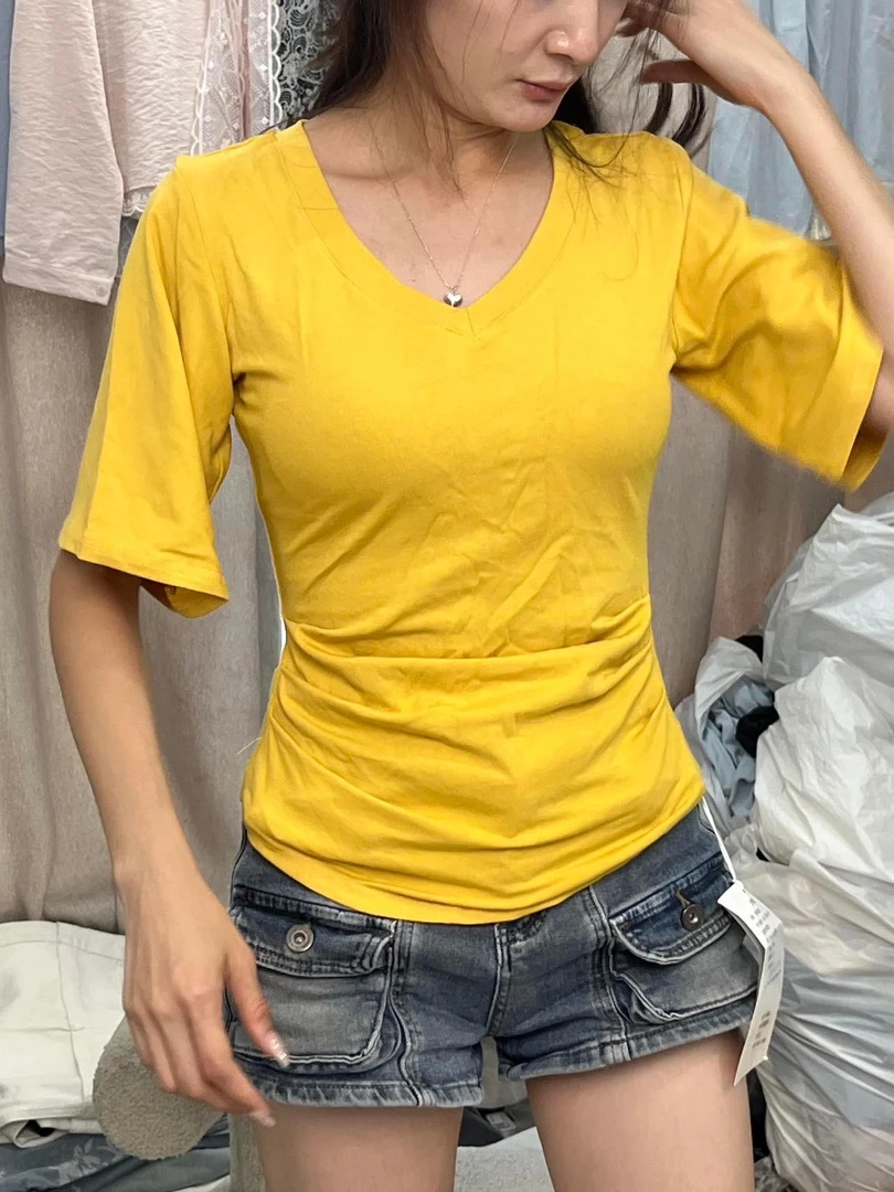 莎姐严选气质款修身短袖835