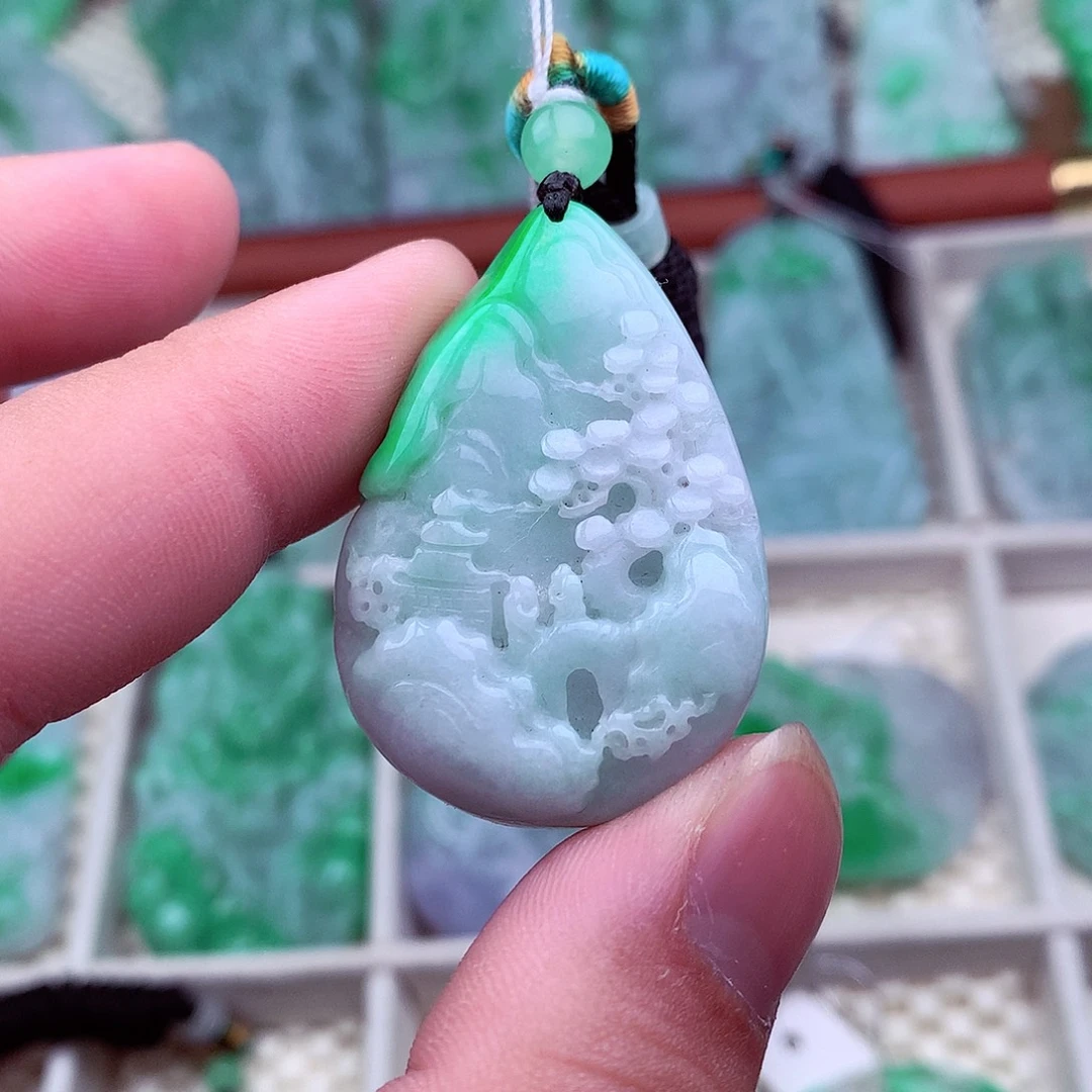 翡翠未镶嵌吊坠(不含链)