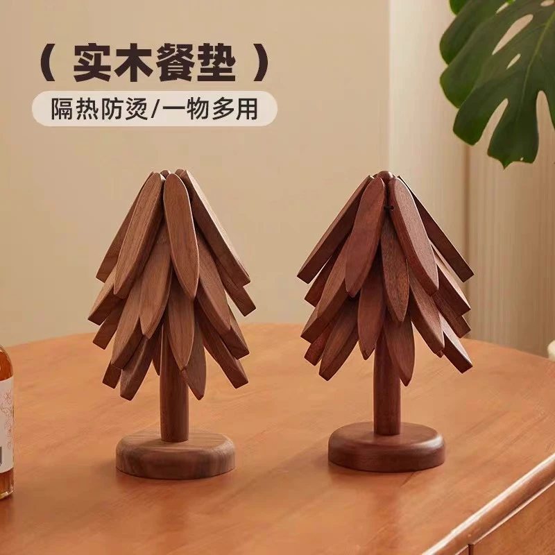【直播宠粉福利】黑胡桃木原木一棵树隔热垫家用杯垫原木防烫垫