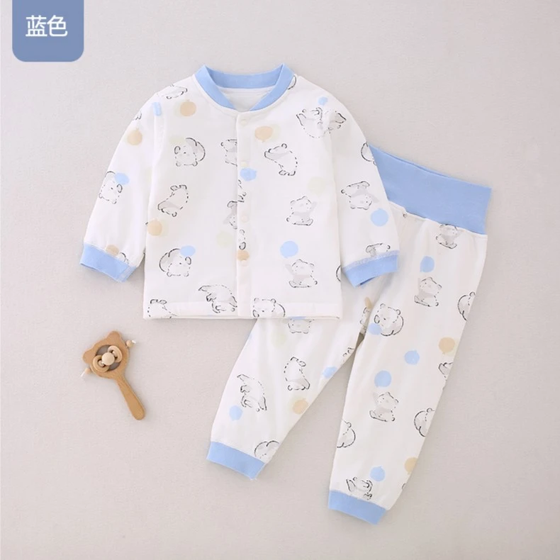 【高腰护肚·保暖套装】40g薄棉A类儿童秋冬款宝宝舒适夹棉服打底衣