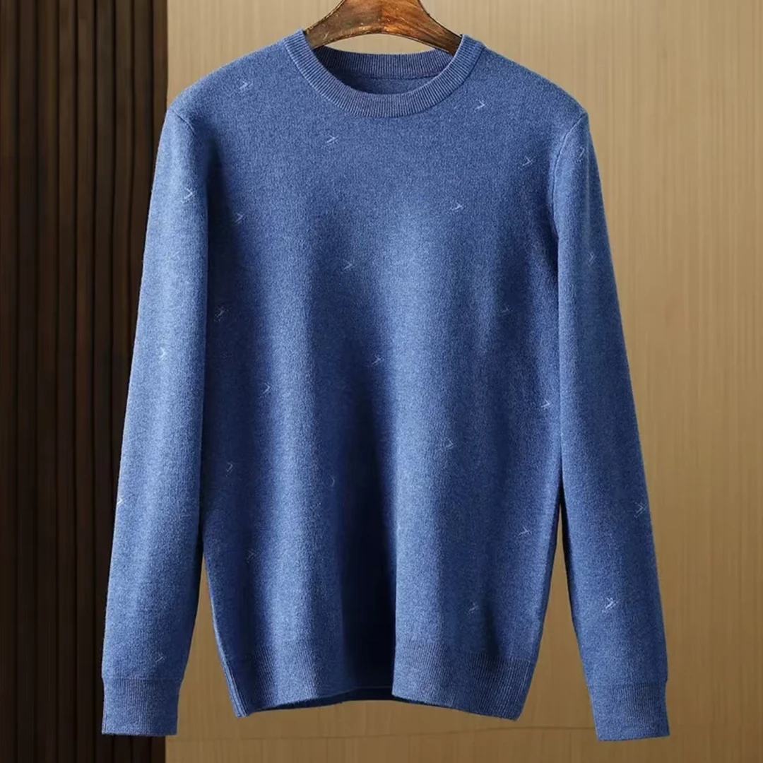 8039男士秋冬季圆领套头长袖毛衣针织衫(YY)