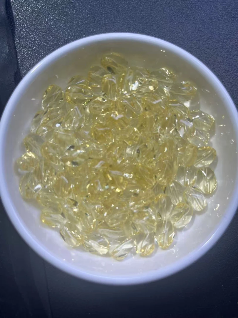 天然水晶散珠 净体黄水晶扭扭珠 Y2095 11*7 10颗（赠弹力绳）
