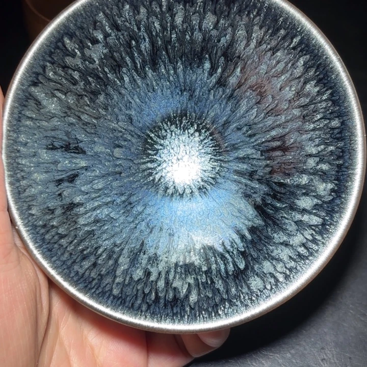 茶盏建盏高端主人杯百花