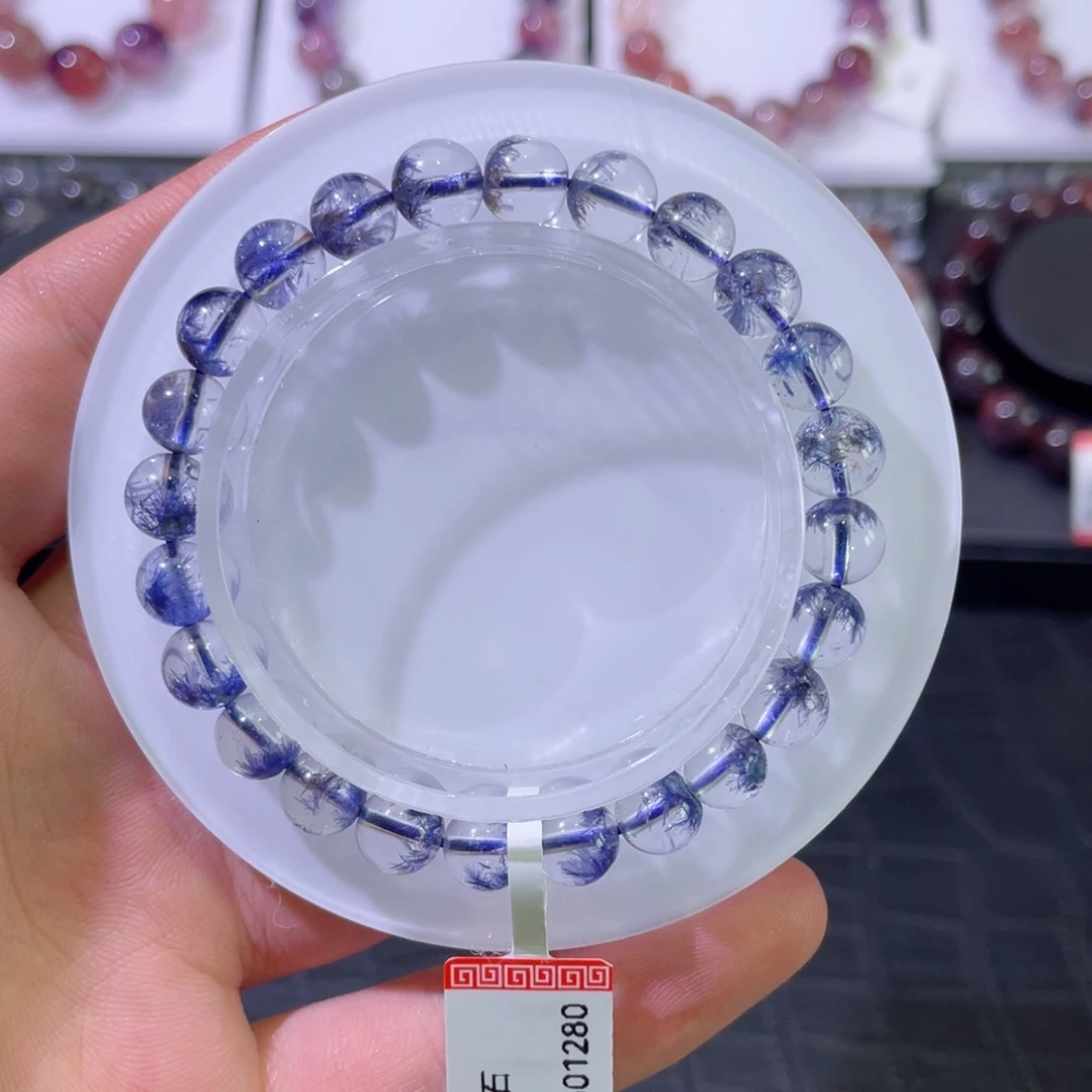 未镶嵌手链水晶蓝线石7.8