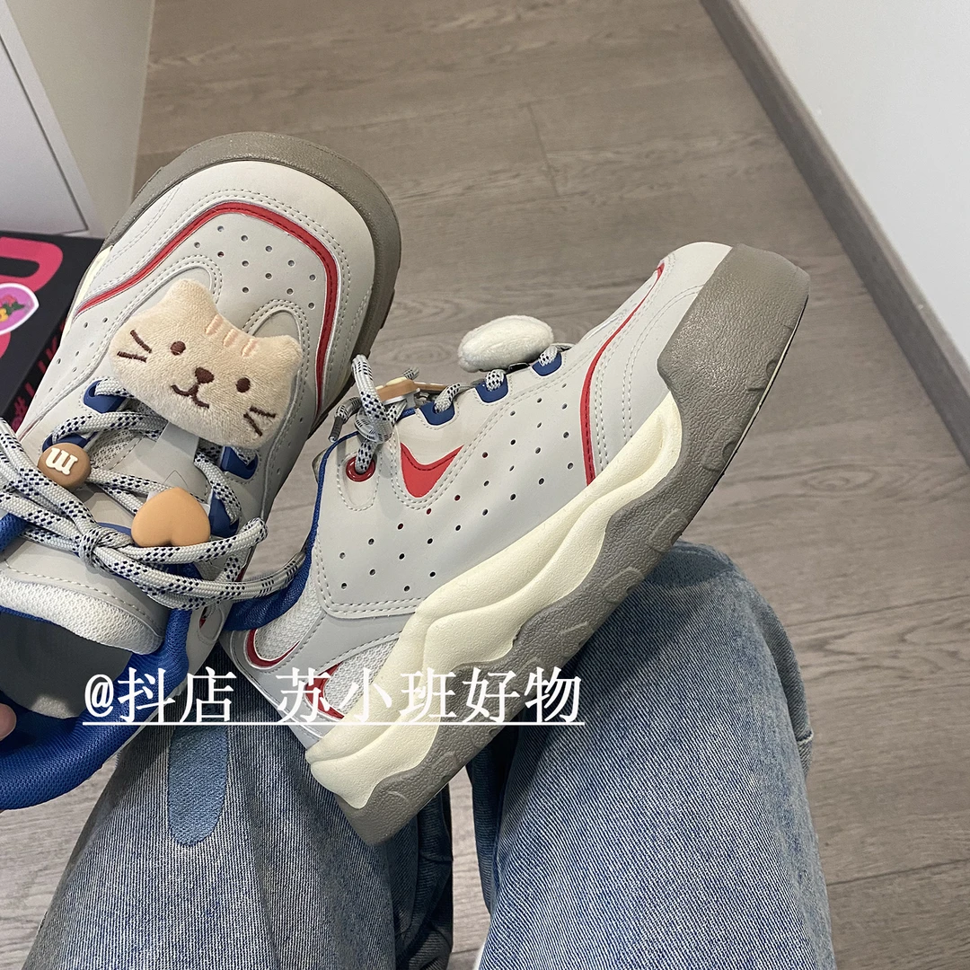 苏小班好物小众原创丑萌大头面包鞋女2025新款春季厚底百搭运动鞋