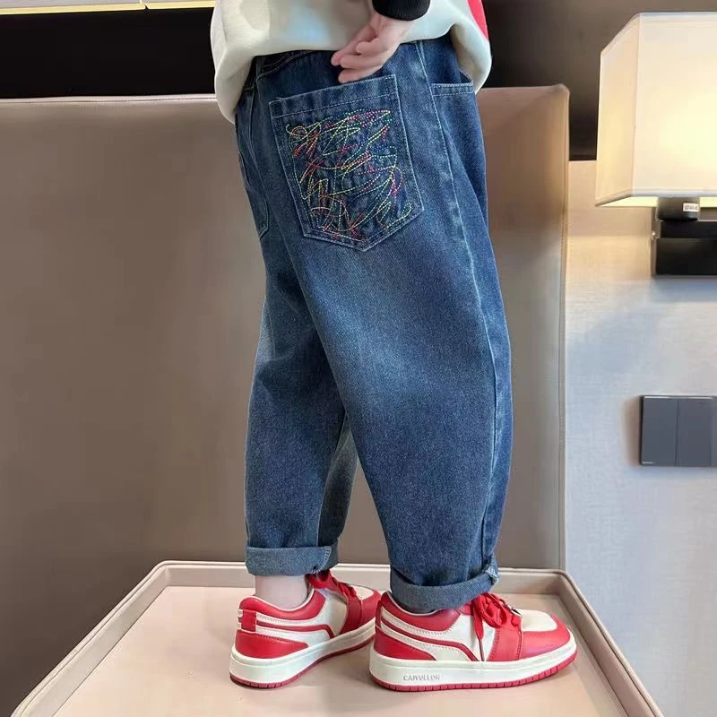 【321】儿童牛仔裤裤子童装男童洋气休闲