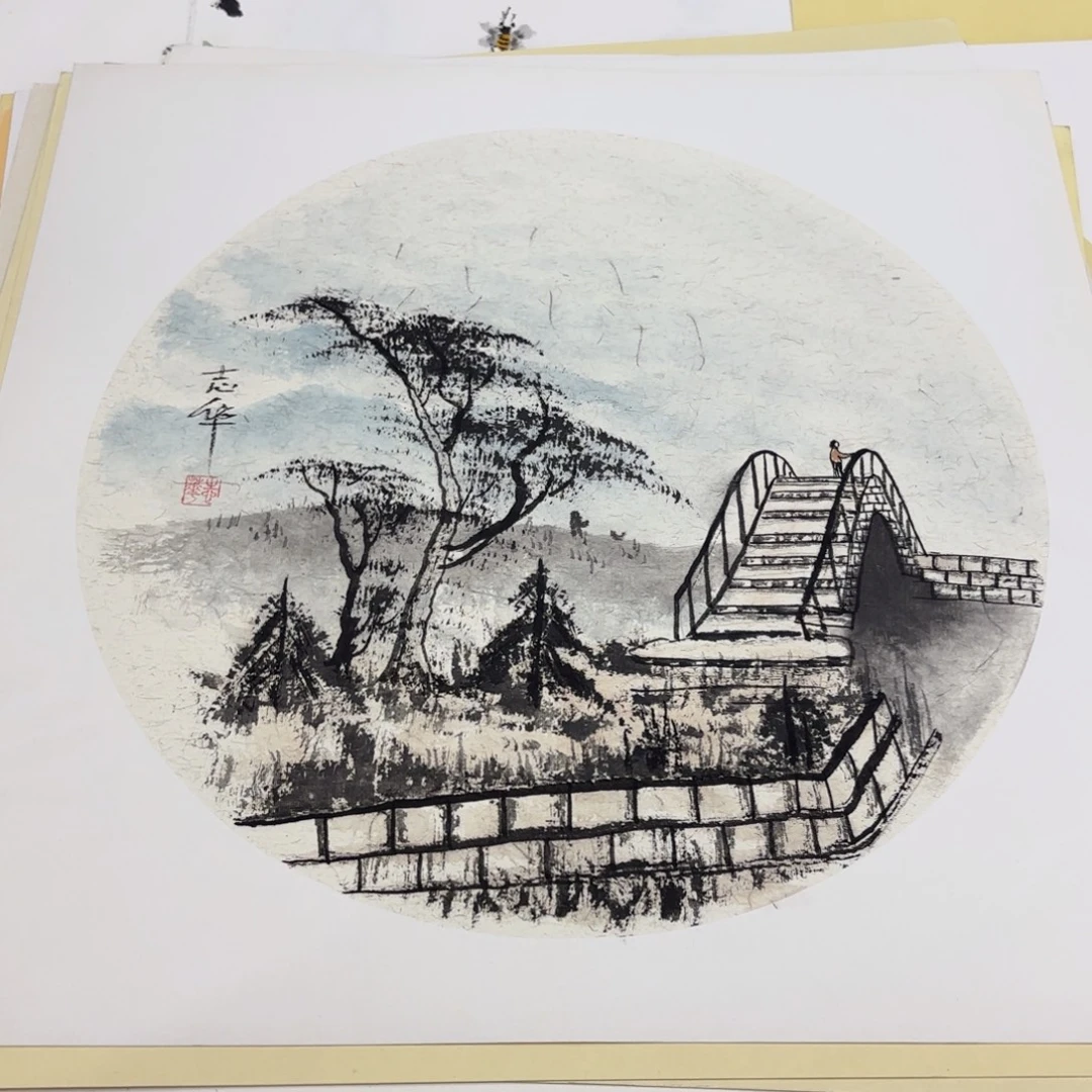 国画50-50斗方卡纸童