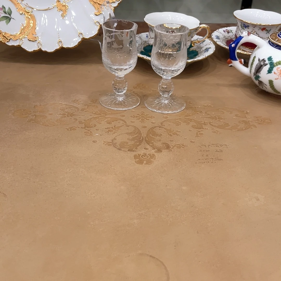 瓷片中古一等一对水晶杯