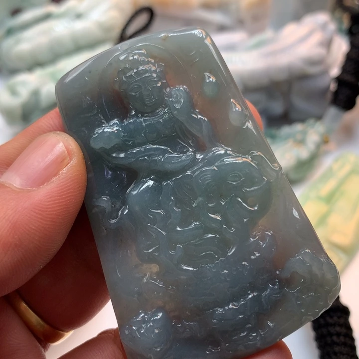 翡翠未镶嵌颈饰保真天然a货翡翠