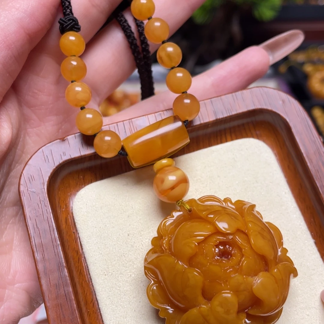 蜜蜡颈饰未镶嵌项链