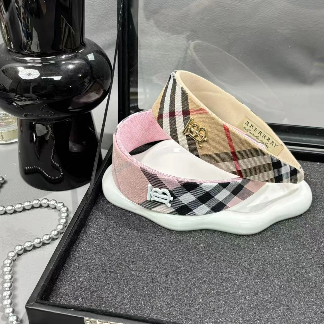 【BBR】战马格子花纹发箍 方巾头绳