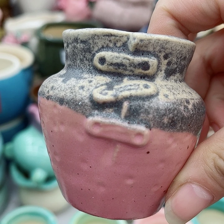 多肉绿植陶瓷花盆9.9包邮，有孔