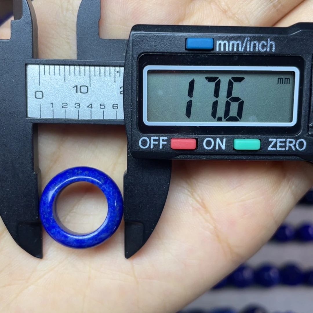 青金石未镶嵌10mm内径指环