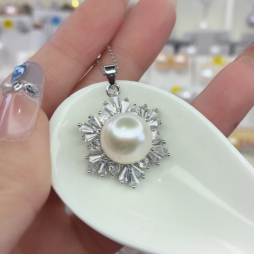 颈饰合金淡水珍珠