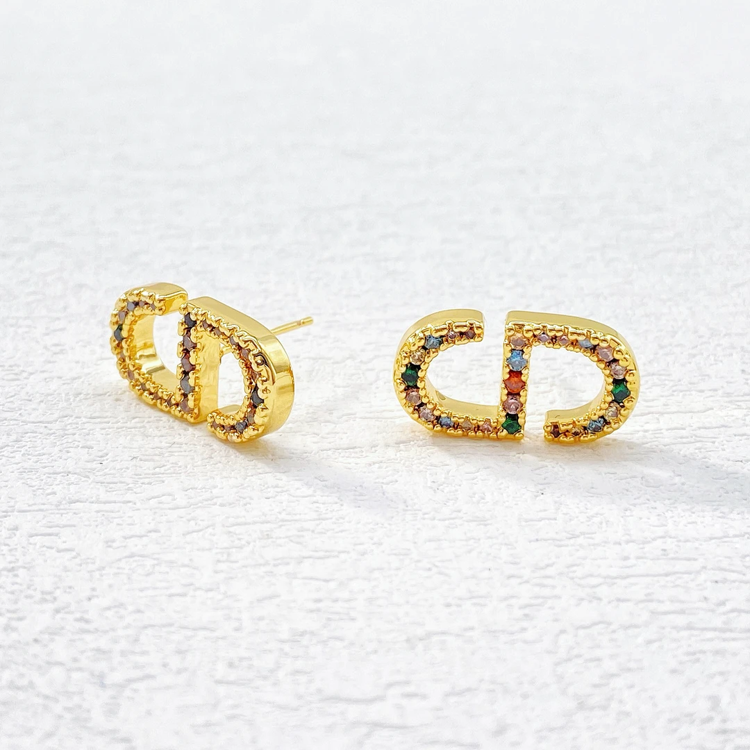 铜合金耳饰 木木（RZ7638） 彩色镶钻猪鼻子耳钉耳环