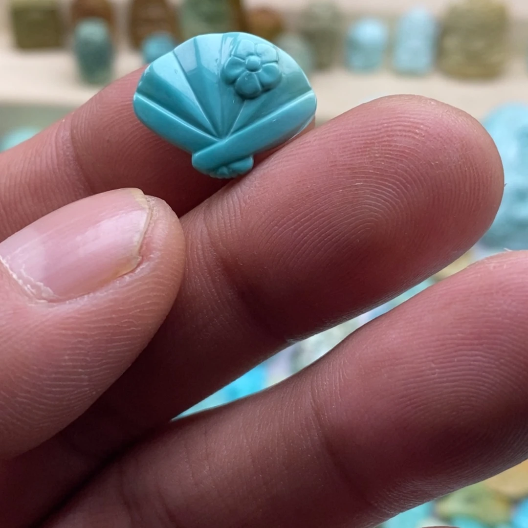 绿松石未镶嵌珠宝半成品