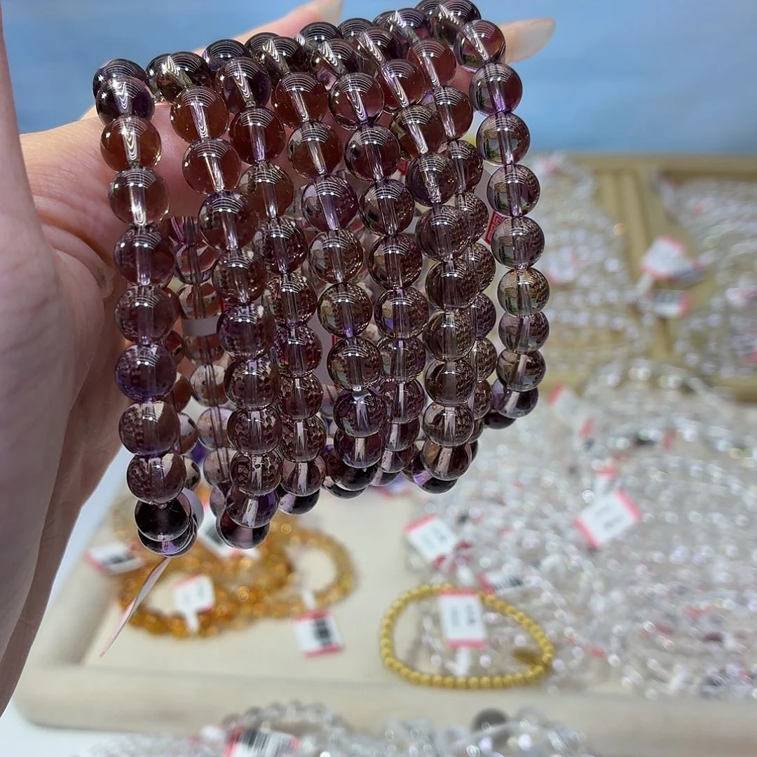 玉紫黄8mm手串看可