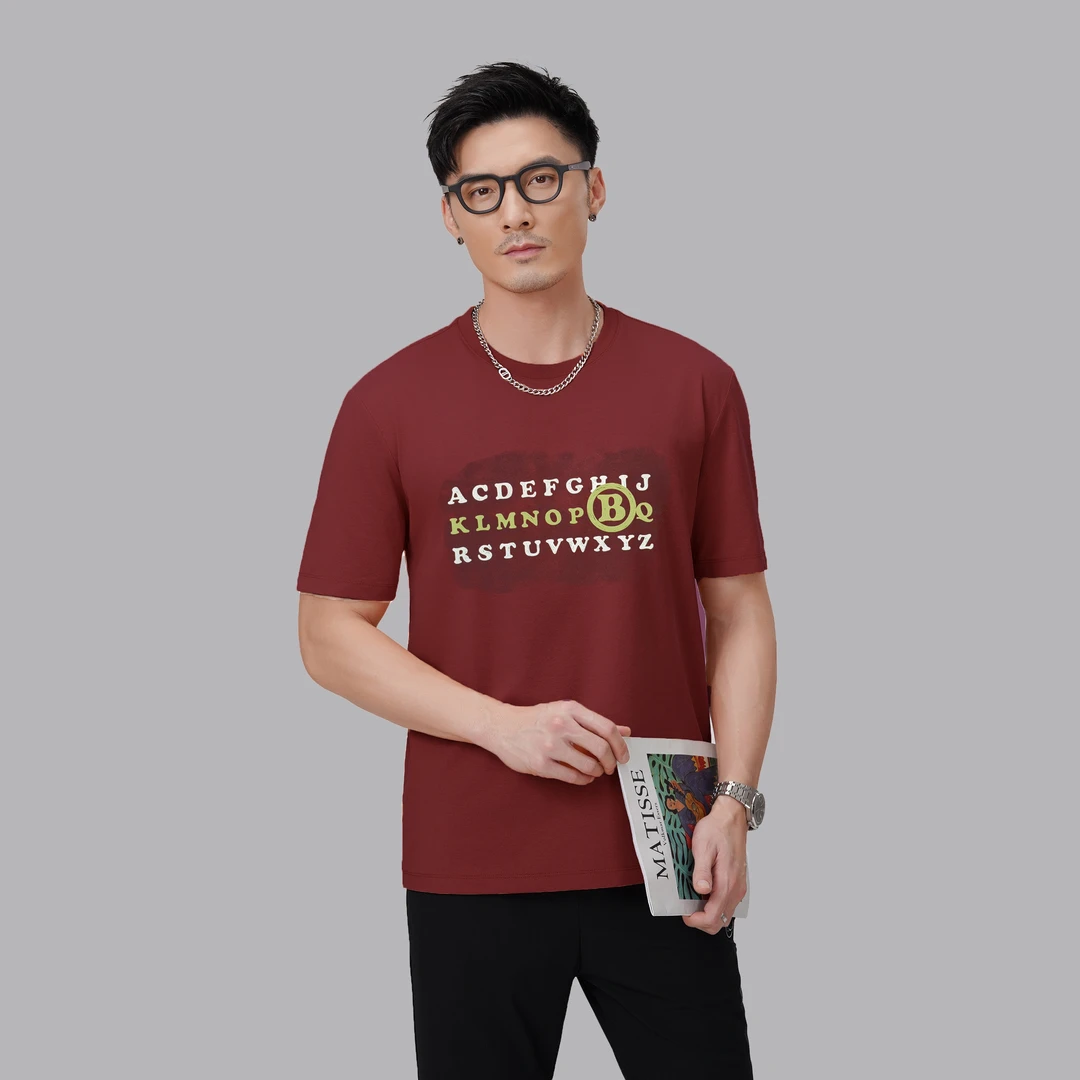 【树邦实体】夏季新品美式扎染英文时尚凉感透气短袖休闲男圆领T恤