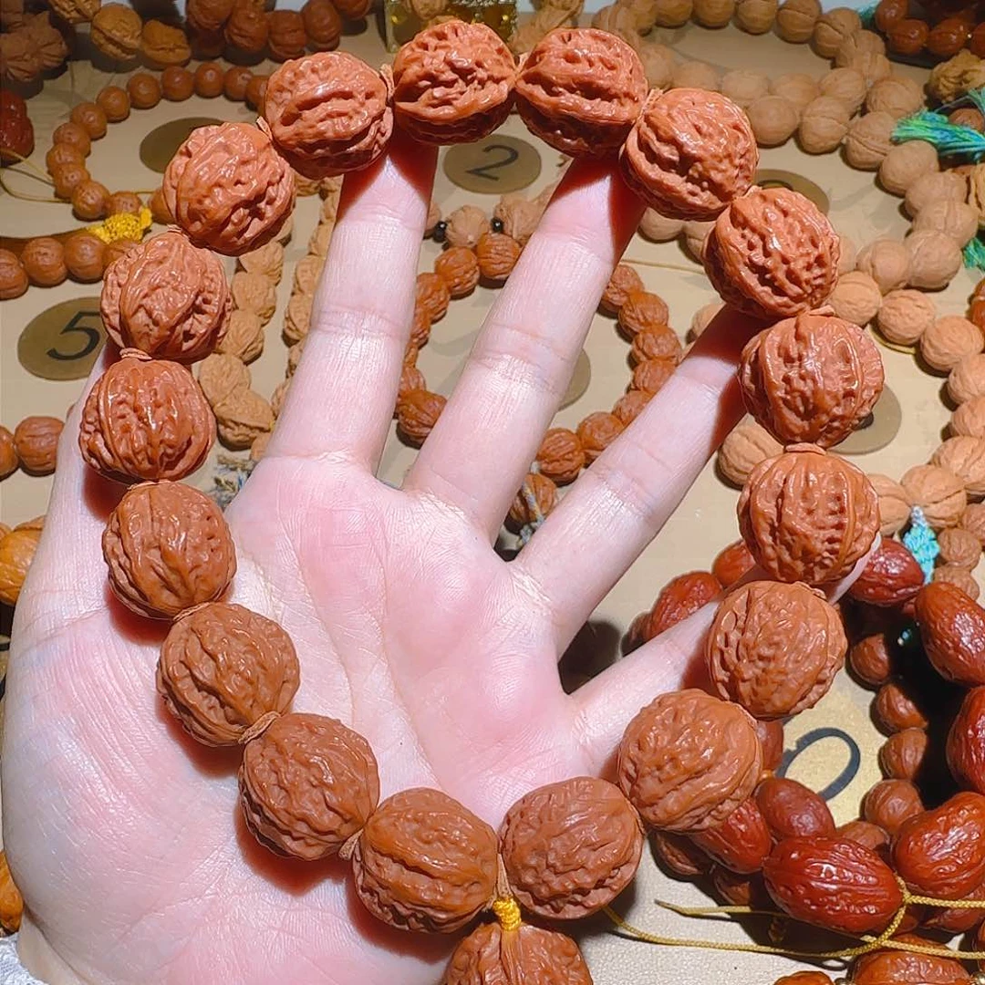 文玩核桃吊坠京八棱火焰手持