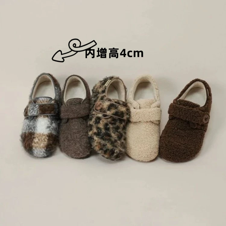 2025秋冬季新款毛毛鞋外穿保暖棉鞋增高单鞋加绒一脚蹬勃肯鞋女