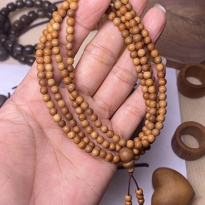 檀香木手串/手链老山檀香老料0.4/216圆珠