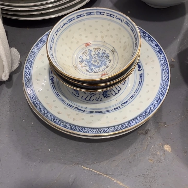 清***霞景德镇陶瓷盘子5个