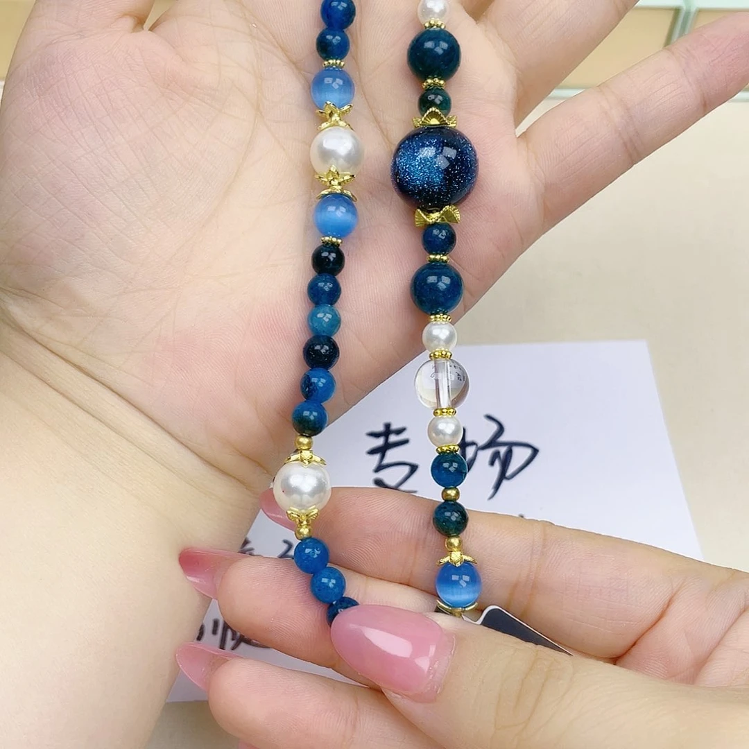 手饰针钠钙石银S925镀金镶嵌