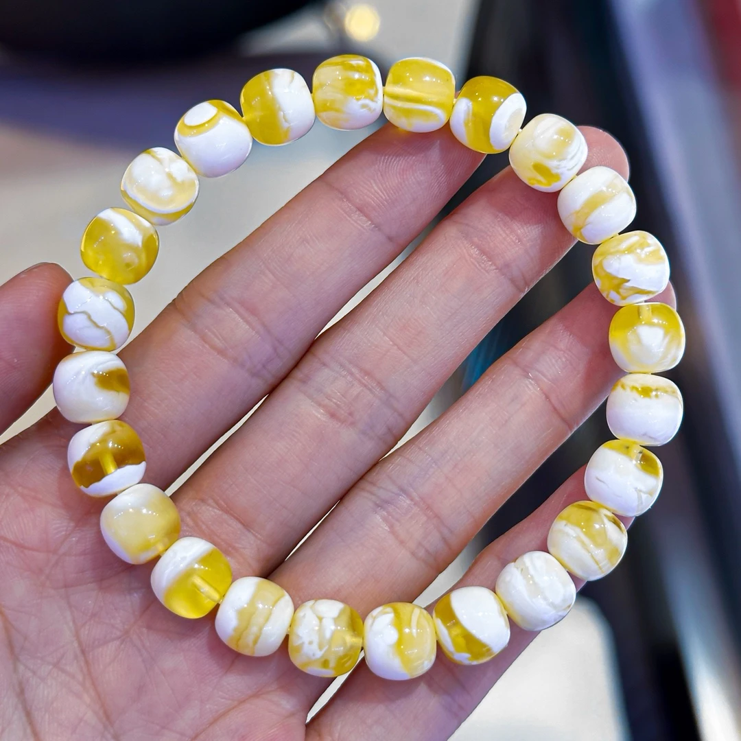 10.55 JFT金瓷白拉丝溶洞手串，金白分明，妥妥的吸精神器！