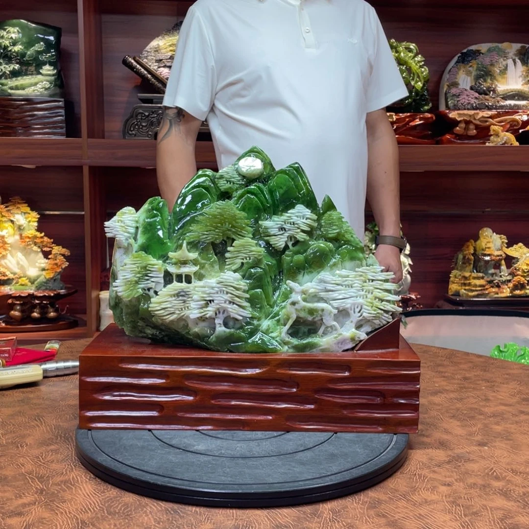 阿***制玉摆件天然玉石手工雕刻
