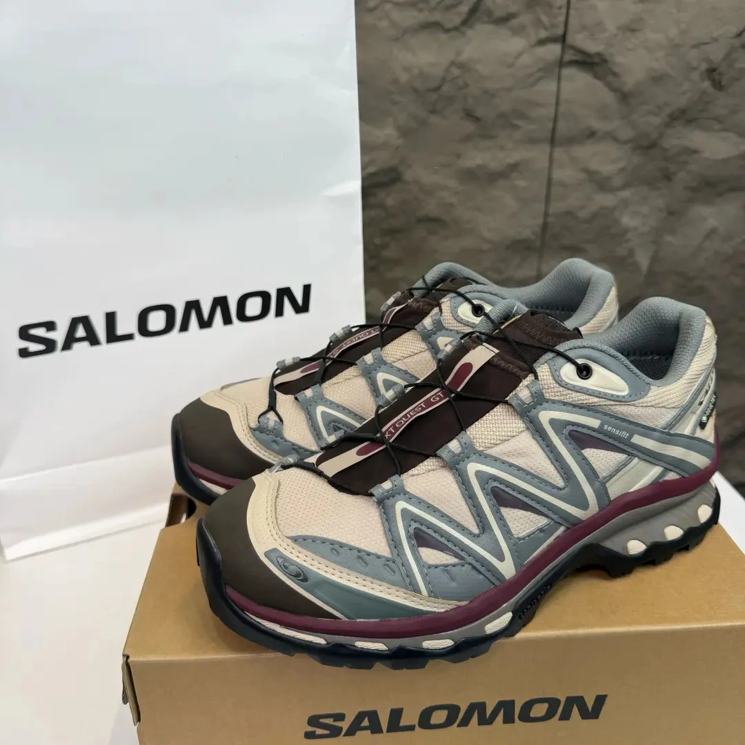 SALOMON萨洛蒙 XT-Quest GTX休闲减震耐磨跑步鞋牛津红棕色491278