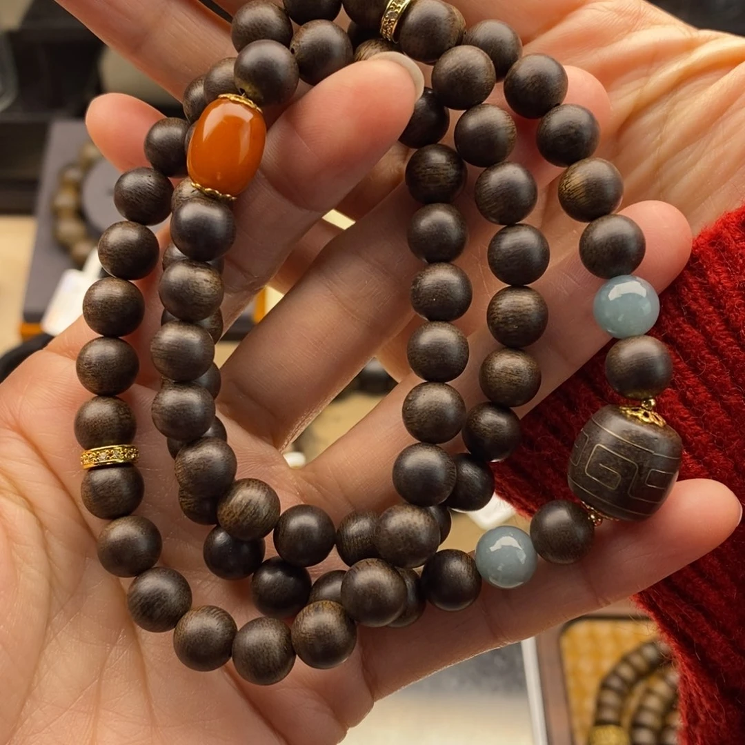 沉香手串陈*柯越南芽庄白棋0.8