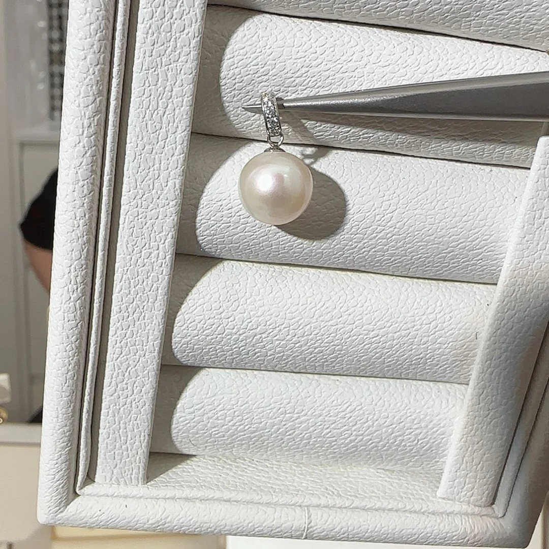 海水珍珠银S925镶嵌颈饰