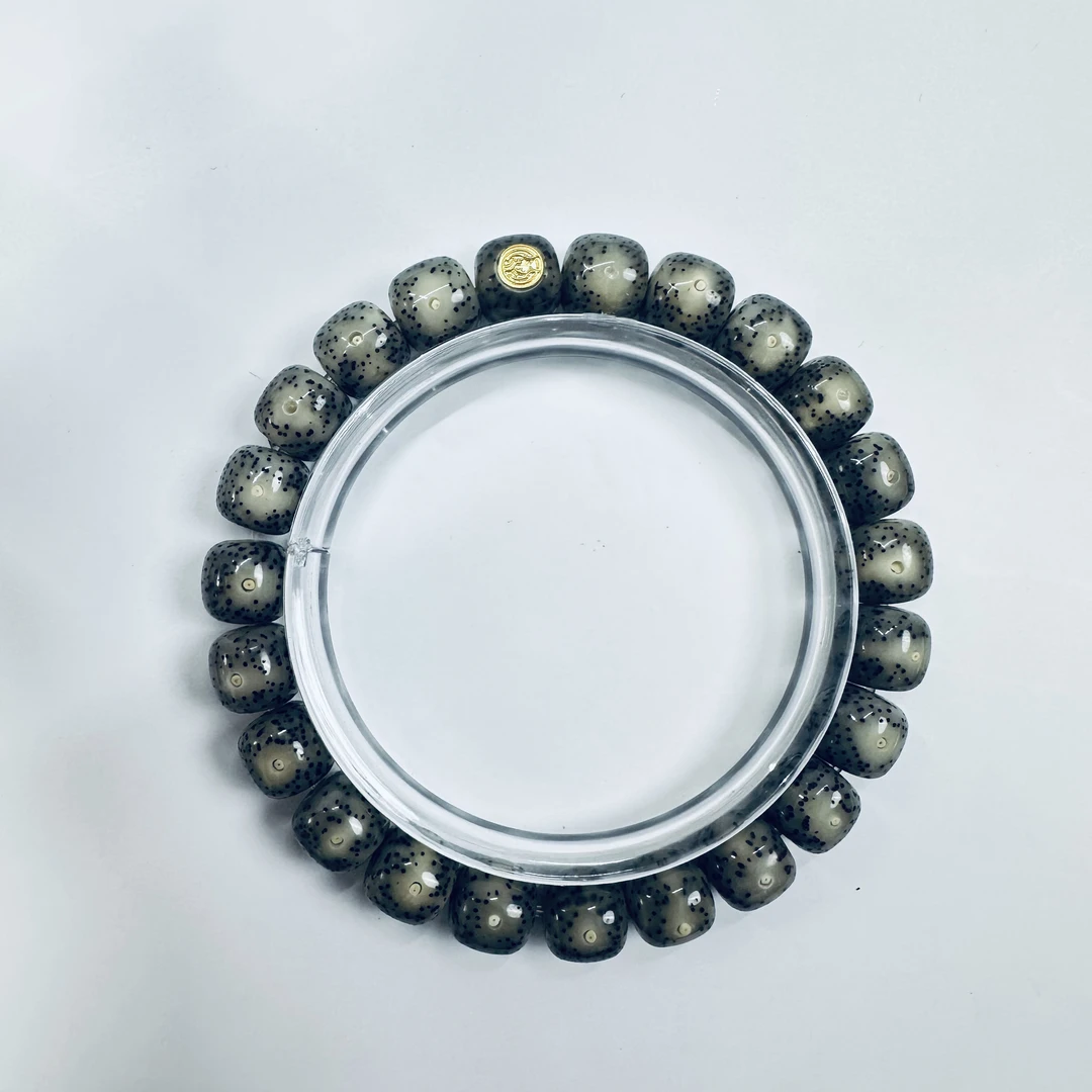 105/金标墨冰星月菩提手串 10×9mm