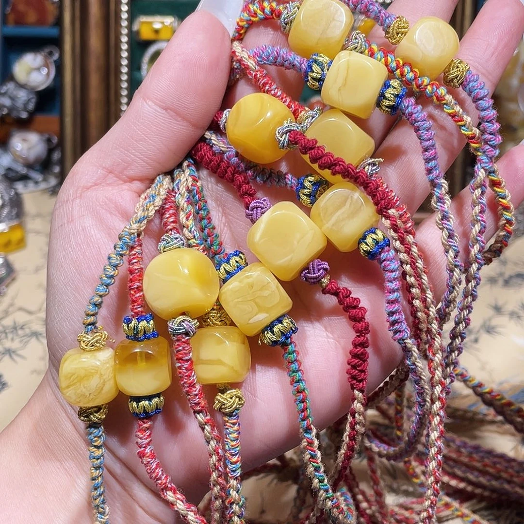 小***、琥珀未镶嵌手链手链