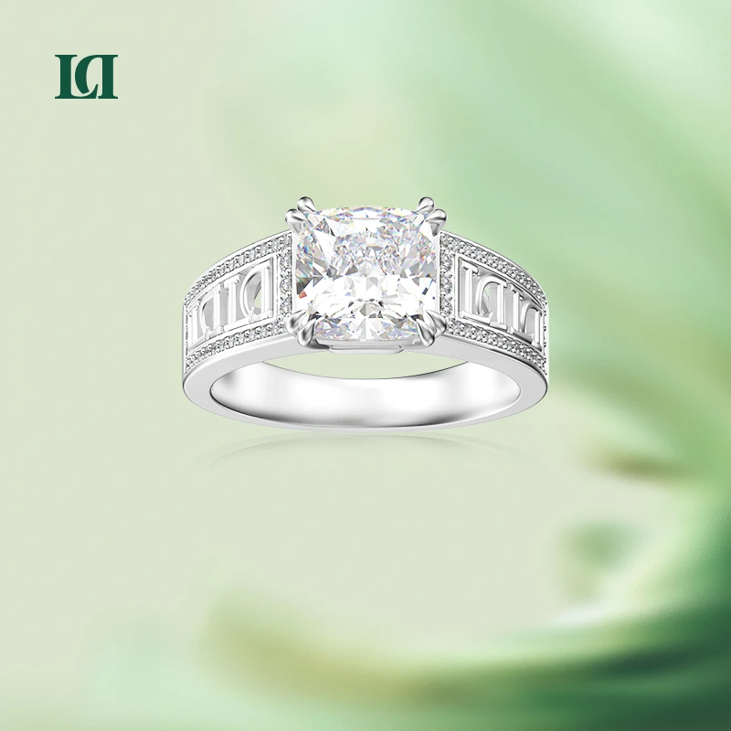 LD 实验室培育钻石命运之光 简奢款 钻戒男款婚戒求婚礼物  18K白