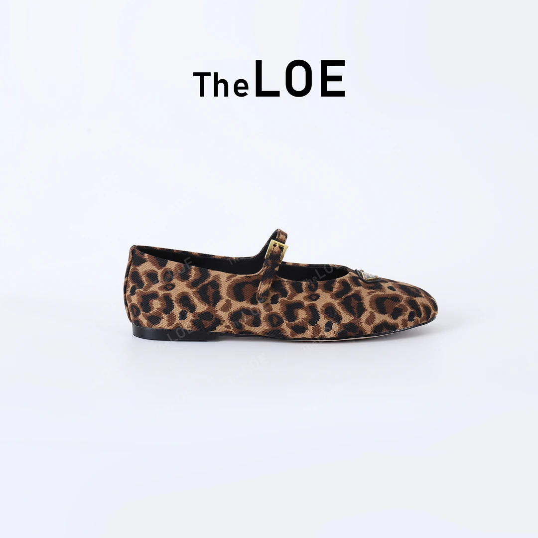 TheLOE/复古豹纹印花百搭舒适浅口芭蕾舞鞋#LE-2518-6