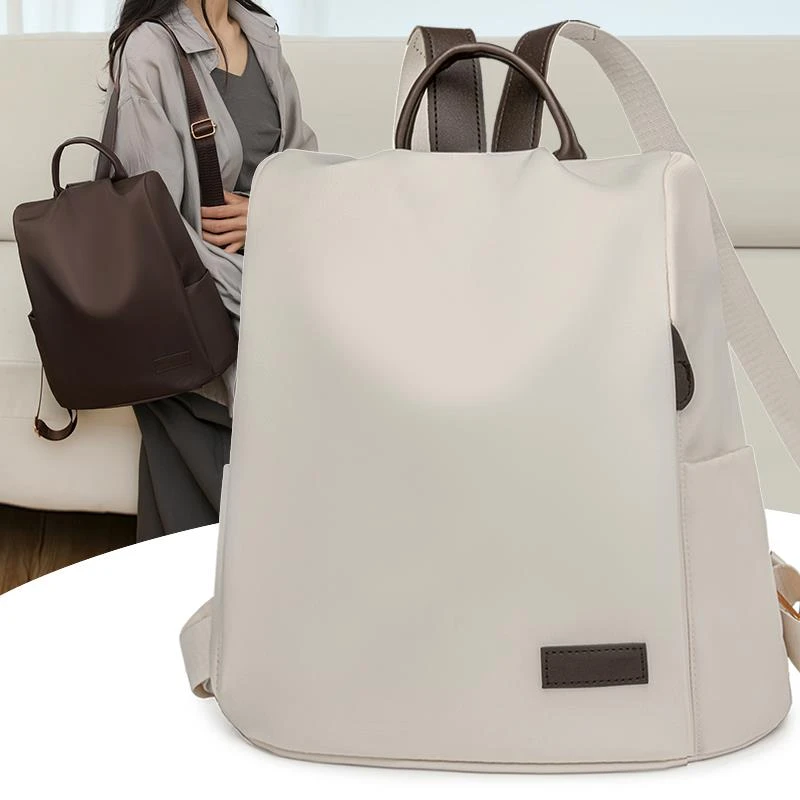 FAVMARTHA防盗双肩包女2025新款时尚轻便旅游牛津布女士背包通勤