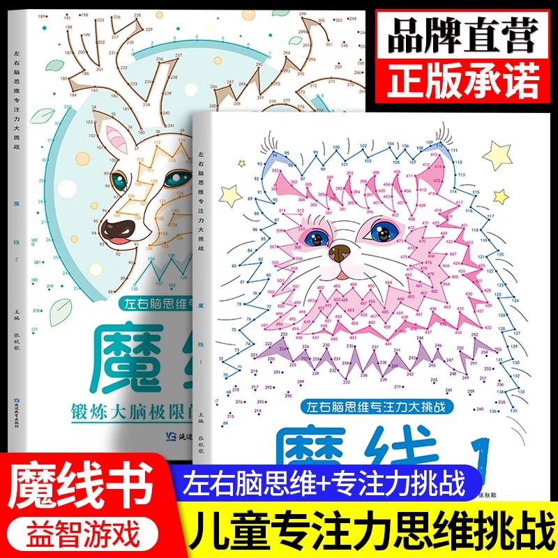 【魔线益智】5-12岁专注力训练全脑思维开发多动症儿童益智练习画本