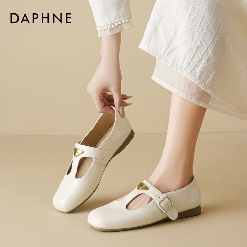 达芙妮网红爆款复古丁字扣带玛丽珍鞋2025夏单鞋百搭舒适通勤女鞋