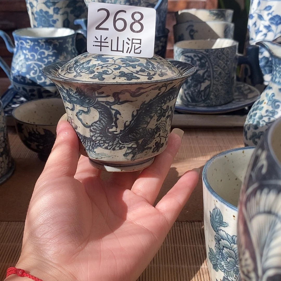 手工手绘青花高温陶瓷