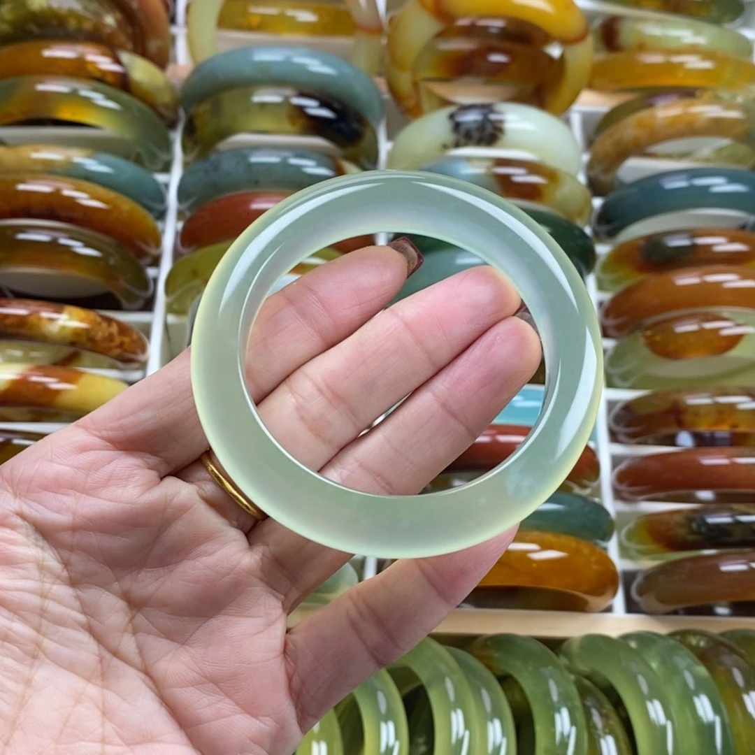 未镶嵌蛇纹石玉手镯56.8