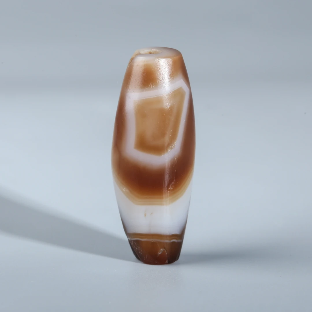 H01-089 阿契美尼德文明糖色佛眼缠丝玛瑙管珠 11.9*29.2mm