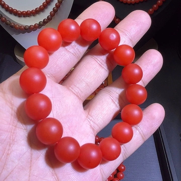 未镶嵌手链南红玛瑙12磨砂手串