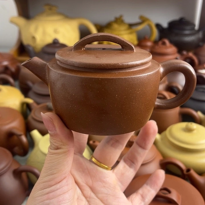 茶壶紫砂150cc紫泥半手