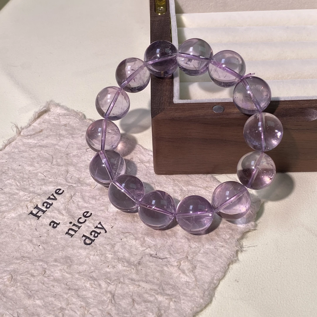 天然透体玻利维亚紫水晶手串7-11MM
