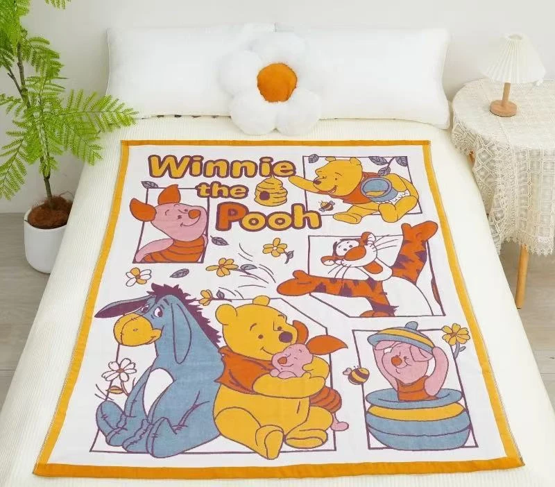 【维尼派对】120*150  A类全棉纱布云朵泡芙被