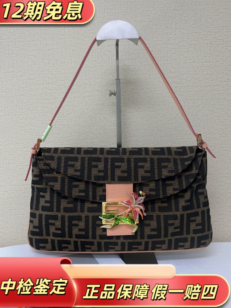 95新 FENDI/芬迪 98新Fendi老花七宝烧单肩包 32.5*17cm
