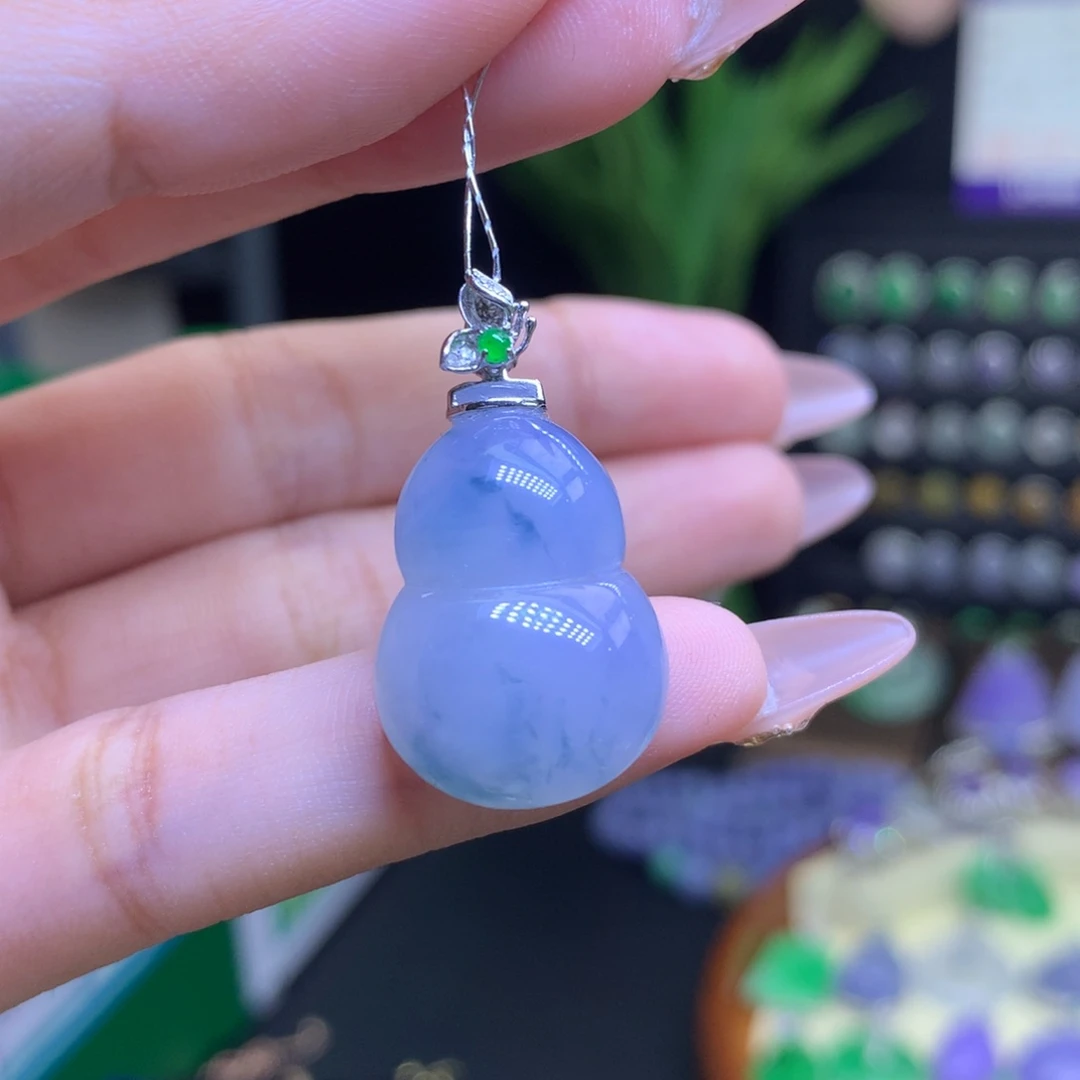 翡翠颈饰18K金镶嵌天然