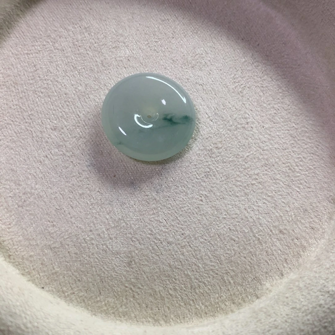 翡翠未镶嵌颈饰冰飘花平安扣