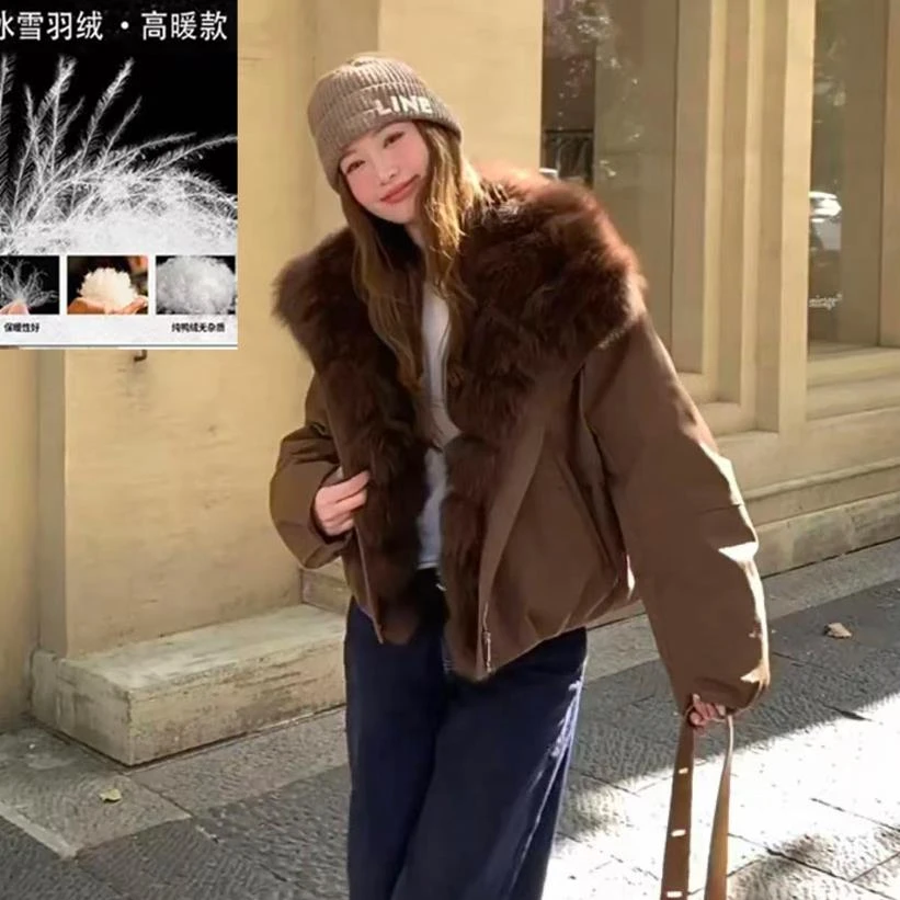 【大毛领羽绒服】冬季加厚保暖新款高档韩系百搭女装9723[FZS]C